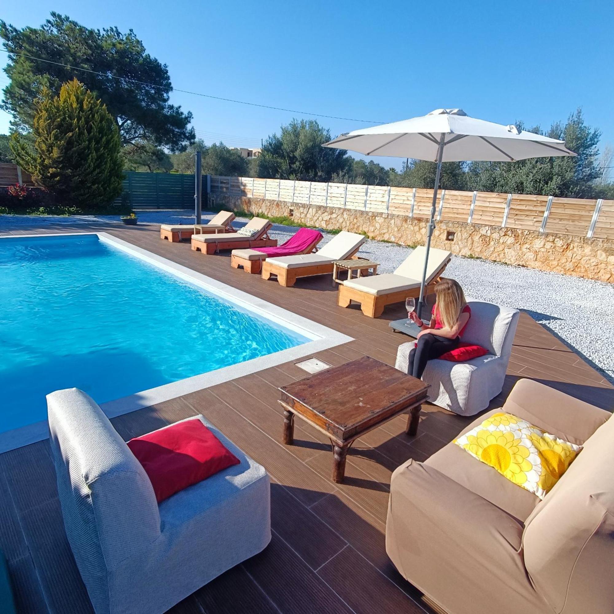 Drosoula Villa 3Bdr Private Swimming Pool Chorafakia Eksteriør bilde